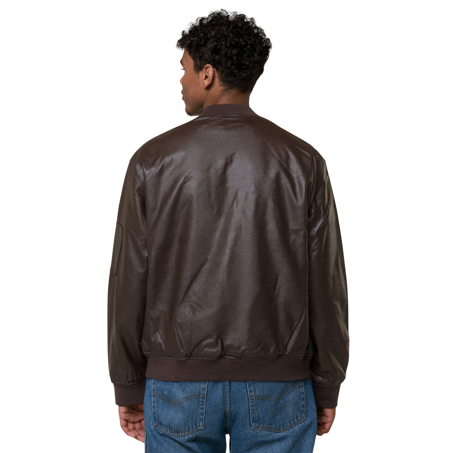 Veste Bomber en cuir Hardeyy™ Pour Hommes