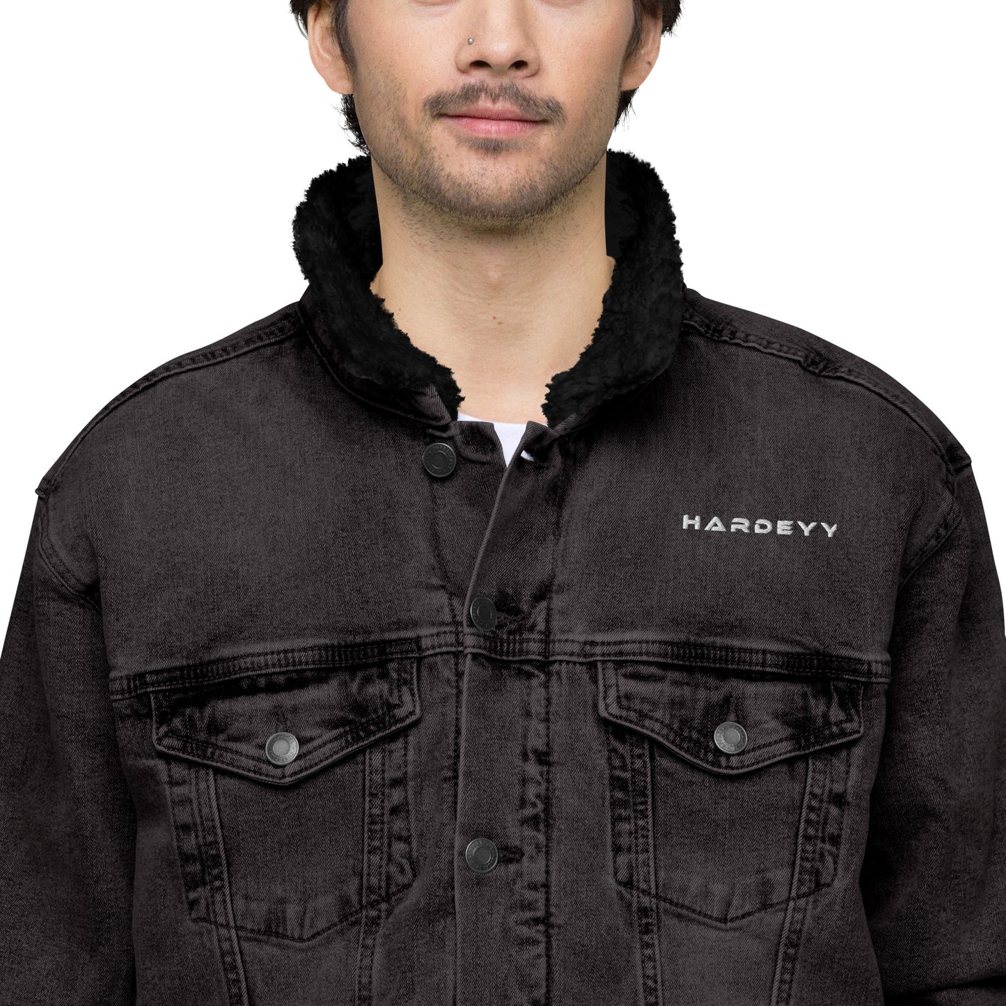 Veste sherpa en jean Hardeyy™ Pour Hommes
