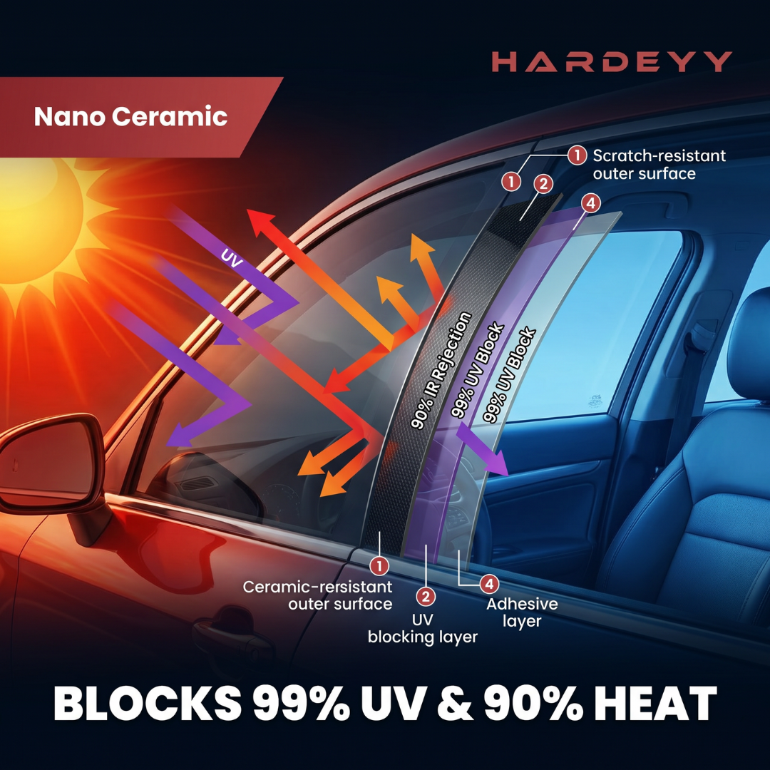 Hardeyy Highly Shrinkable Anti-Crease Ceramic Window Tint Film