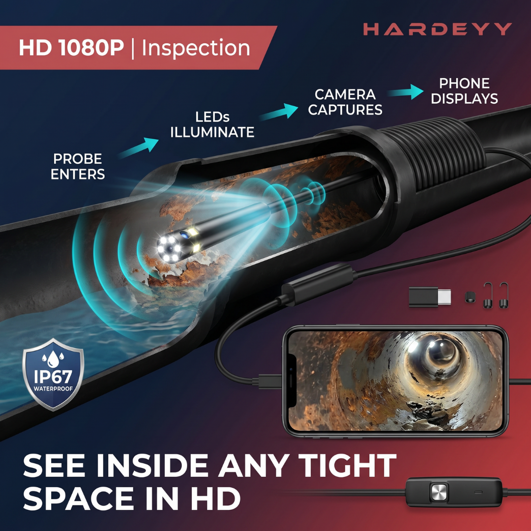 Hardeyy AI Endoscope Inspection Camera