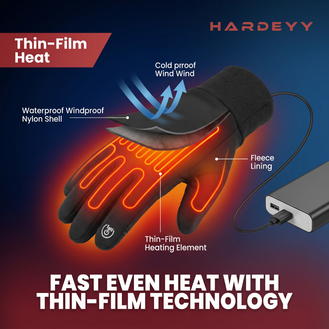 Hardeyy Thin-Film Heated Work Gloves Flexible