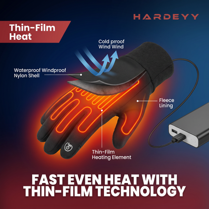Hardeyy Thin-Film Heated Work Gloves Flexible