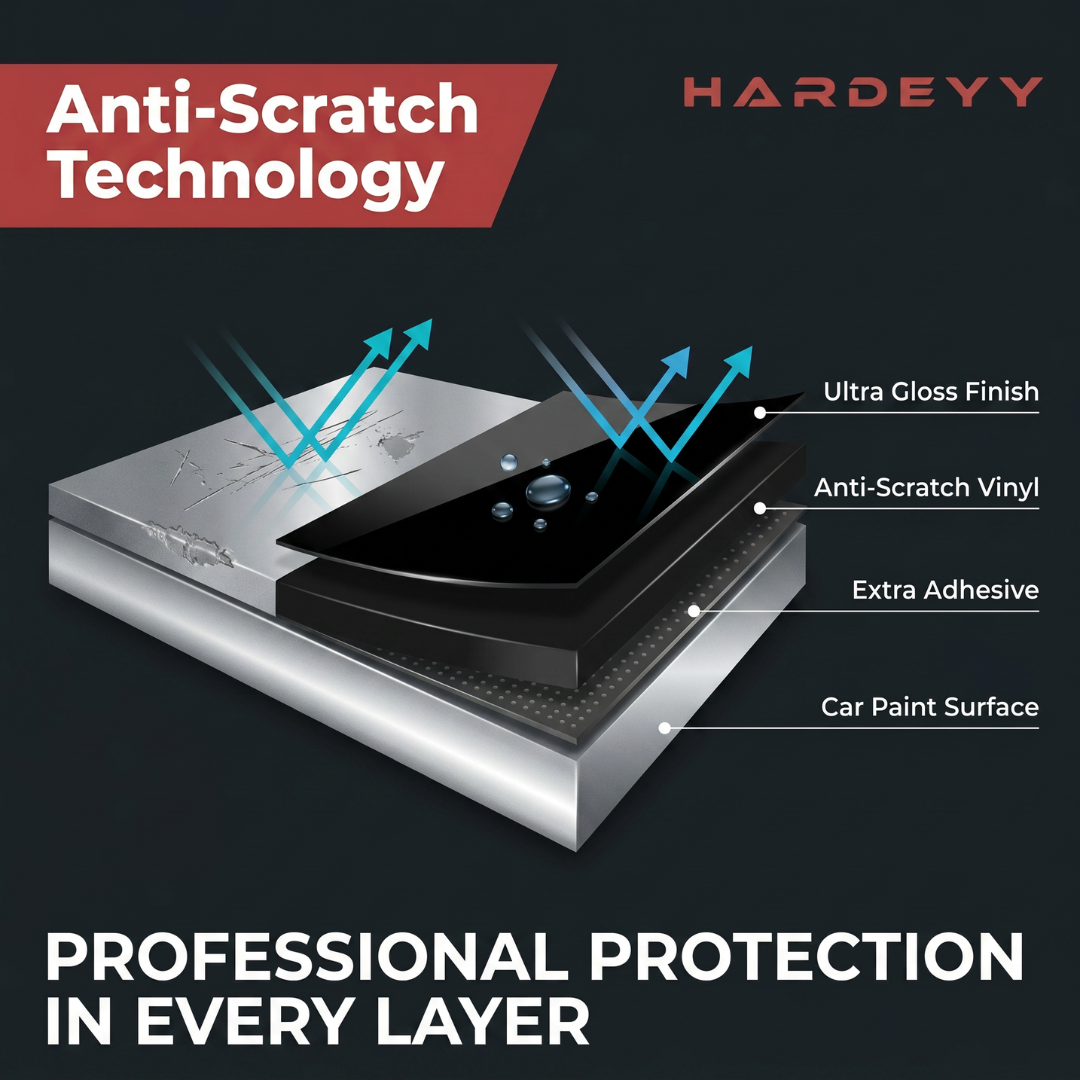 Hardeyy Anti Scratch Extra Adhesive Vinyl Car Wrap Film