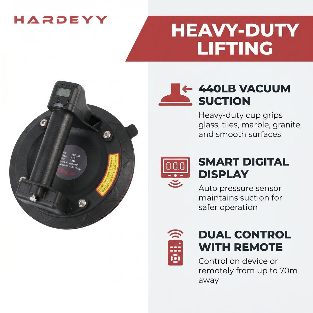Hardeyy GripMate Heavy-Duty Glass Suction Lifter