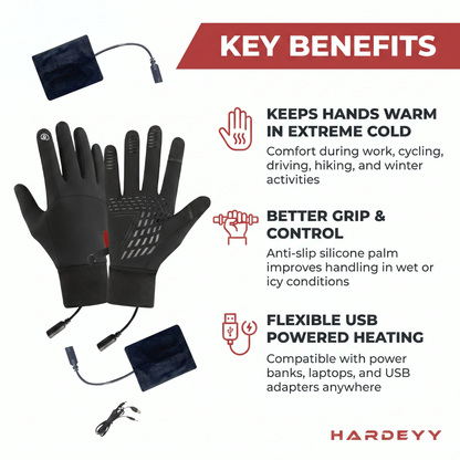 Hardeyy Thin-Film Heated Work Gloves Flexible