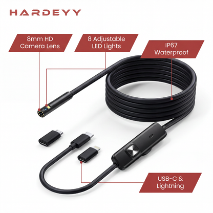 Hardeyy AI Endoscope Inspection Camera
