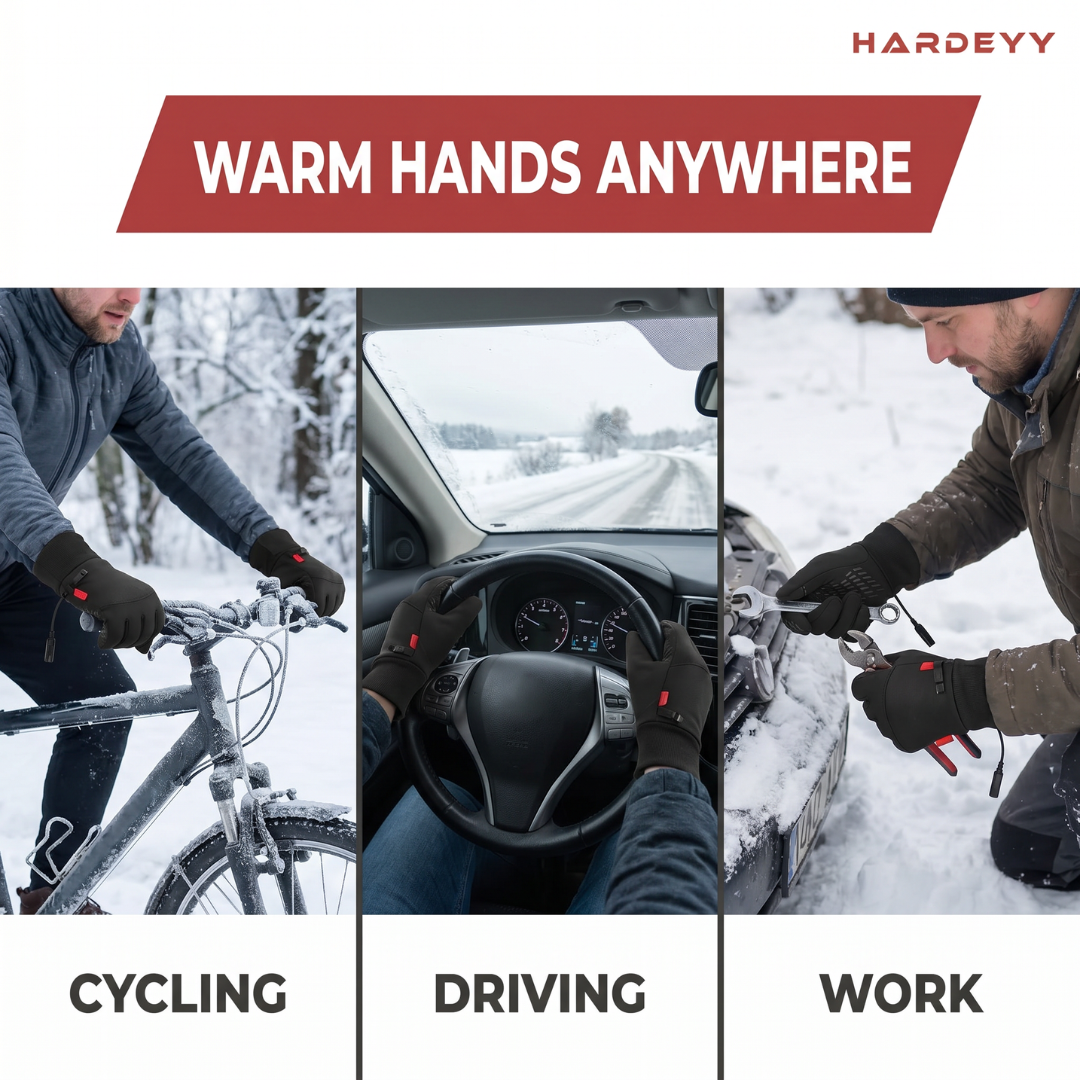 Hardeyy Thin-Film Heated Work Gloves Flexible