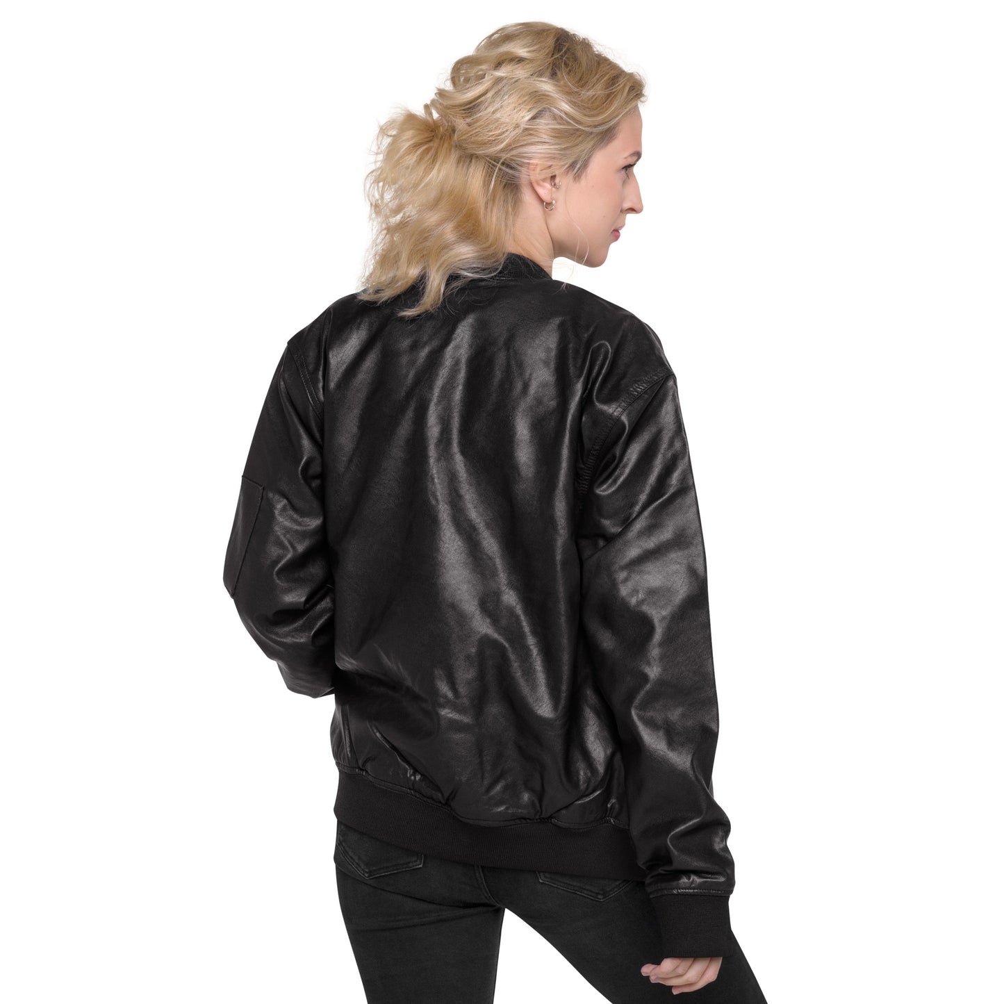 Veste Bomber en cuir Hardeyy™ Pour Femmes