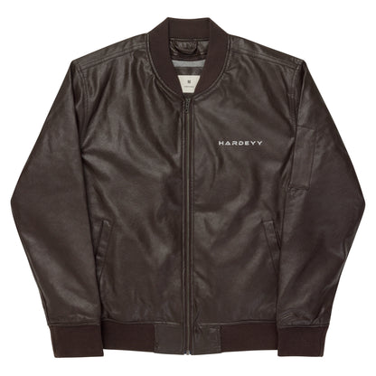 Veste Bomber en cuir Hardeyy™ Pour Hommes