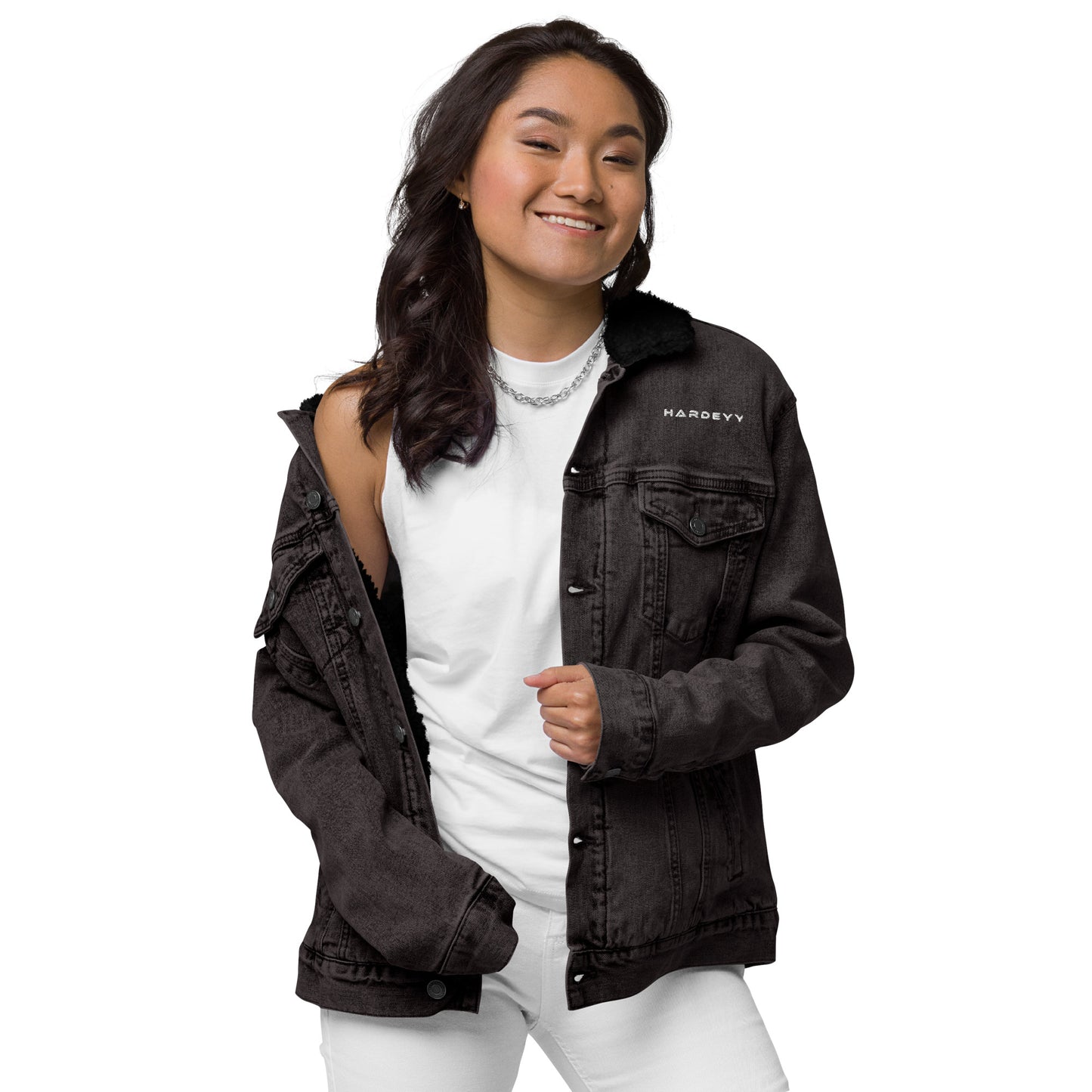 Veste sherpa en jean Hardeyy™ Pour Femmes