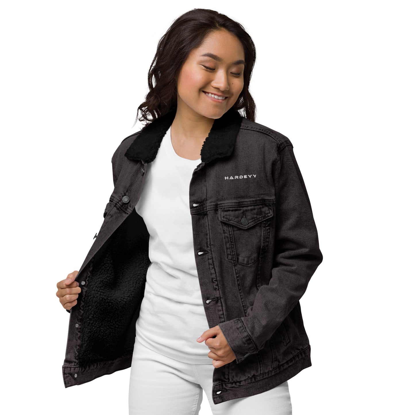 Veste sherpa en jean Hardeyy™ Pour Femmes