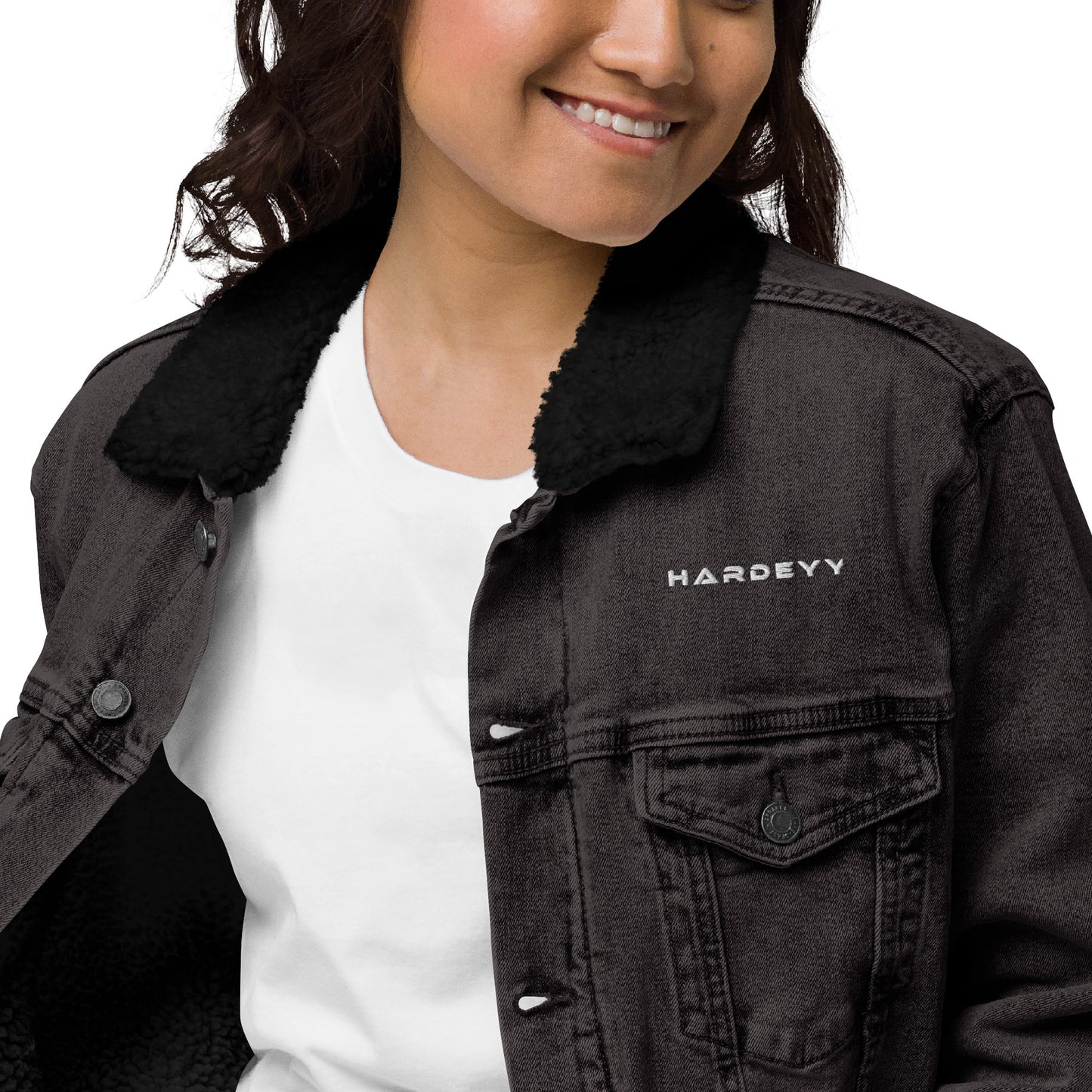 Veste sherpa en jean Hardeyy™ Pour Femmes