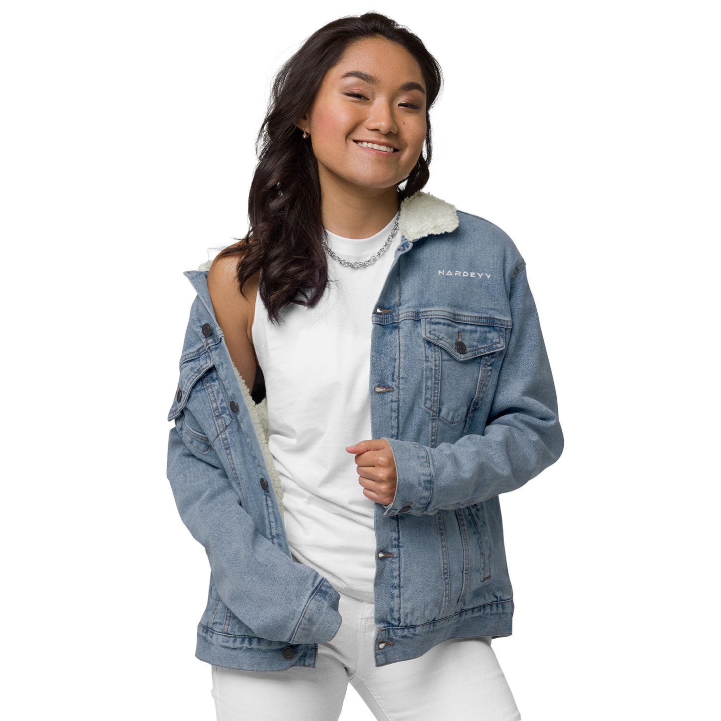 Veste sherpa en jean Hardeyy™ Pour Femmes