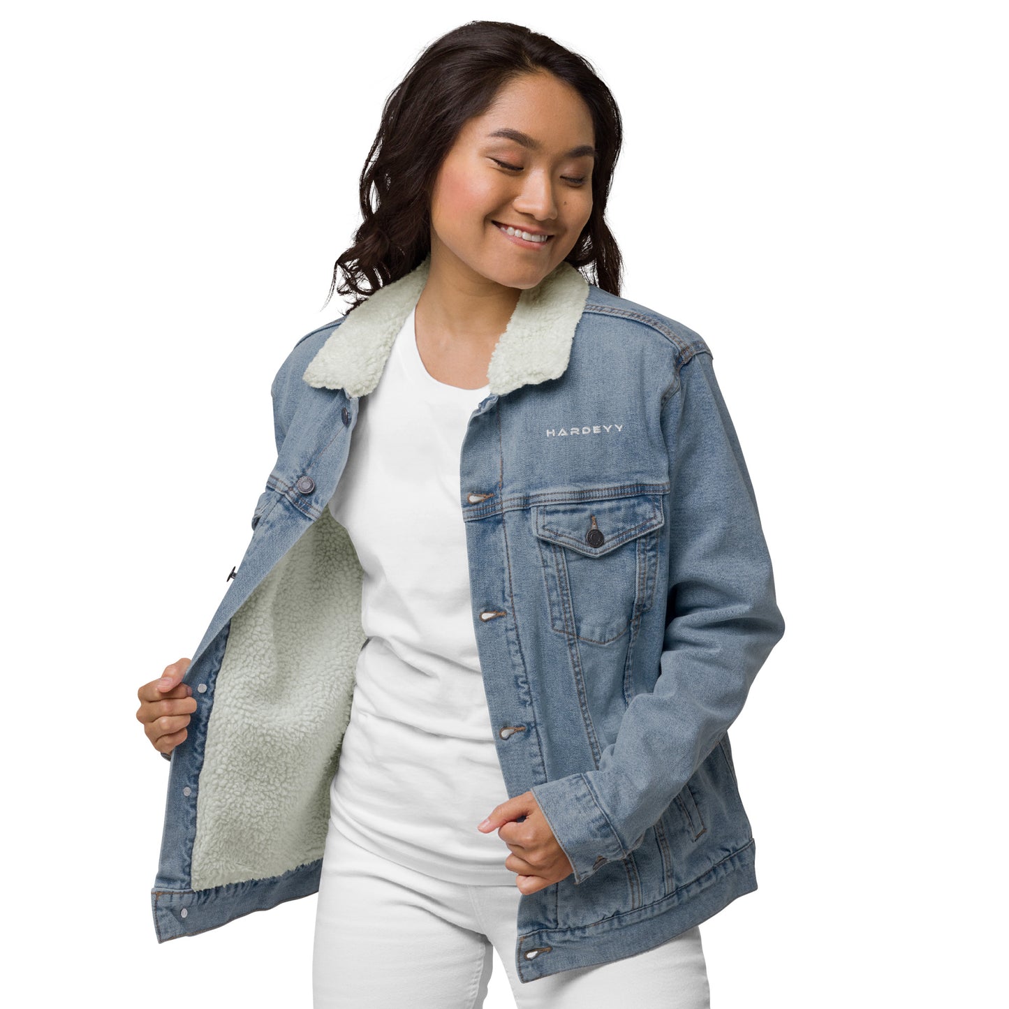 Veste sherpa en jean Hardeyy™ Pour Femmes