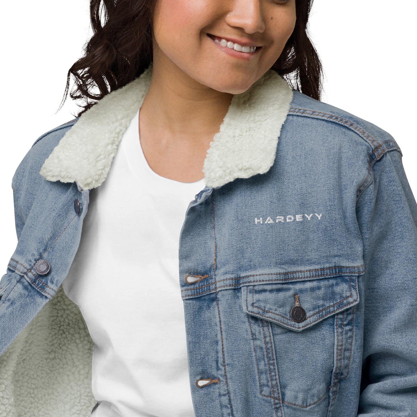 Veste sherpa en jean Hardeyy™ Pour Femmes